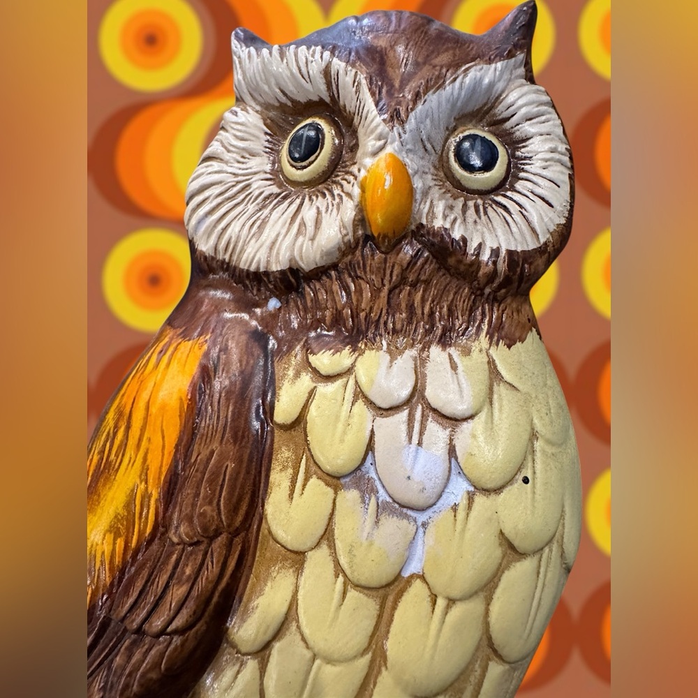 VINTAGE MID-CENTURY OWL WALL HANGING